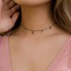 Prehnite Bead Drop Choker in Bronze