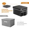DocSafe File Box Fireproof File Storage Organizer Box with Lid,Collapsibl