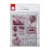 Rayher Clear Silicone Stamps with Time Travel Theme