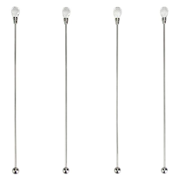 kilofly Rhinestone Party Stir Swizzle Stick Value Pack, Set of 4