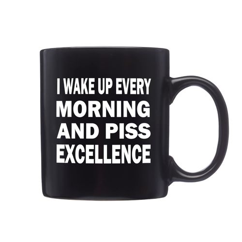 Rogue River Tactical Funny Black Coffee Mug Sarcastic Novelty Cup Gift Work Office Mug Coworker Wake Up Excellence