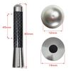 Short Antenna Car Carbon Silver 8cm Braid E15#N