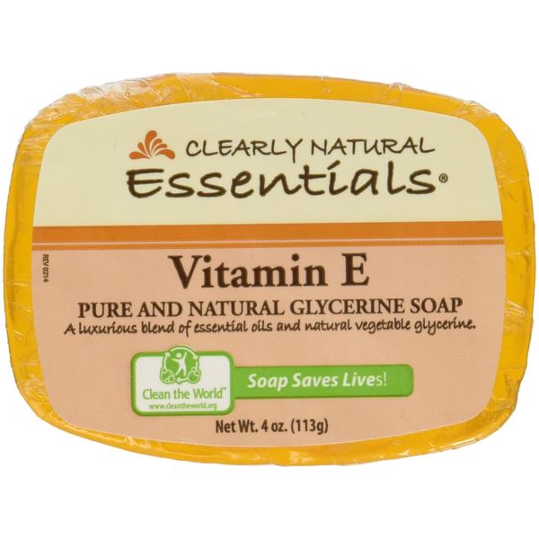 CLEARLY NATURAL BAR SOAP,GLYCERINE,VIT E, 4 OZ, 6 pack