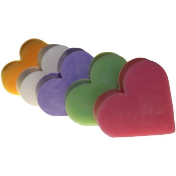 Ancient Wisdom 6x Heart Guest Soaps - Raspberry