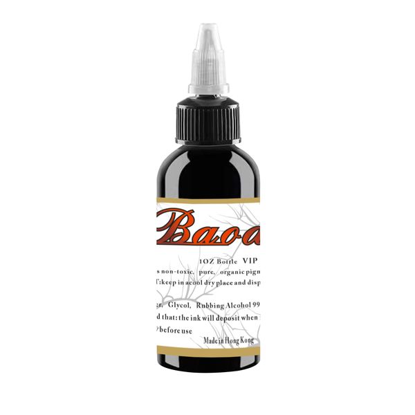 Tattoo Ink Black Liner, Tattoo Color Vegan Tribal, Micro Blade Pigment Tattoo Color Dark Black Professional Tattoo Accessories/Temporary Tattoo (Black) (30ml)