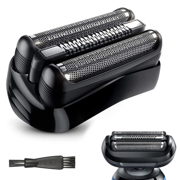 21B Series 3 Replacement Shaver Heads Compatible with Braun Series 3 Shavers, Replacement Shaver Foil Head Accessories for 300s, 310s, 320S, 330S, 340S, 360S, 3010BT, 3020S, 3030S, 3040S, 3080S, Etc.