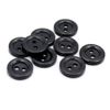 2 Hole Rim Clown Buttons Black 10mm (20)