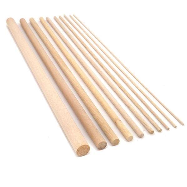 HOME CENTRE 1x Beech Wood Dowels Smooth Rod Pegs 1m x 12mm Craft Sticks DIY Long Wooden Dowel Woodcraft