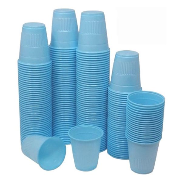 Disposable Blue Plastic Cups Bathroom Dental Drinking Dispenser 5 Oz 1000 Pack