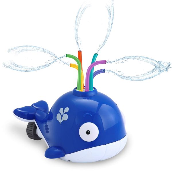 JOYIN Splash Whale Yard Water Sprinkler Lawn Sprinkler for Kids Outdoor Sprinkler Toy