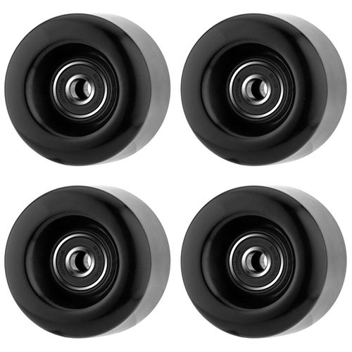 NONMON 4 x Quad Roller Skates Replacement Wheels, 58 mm x 32 mm 82A PU Wheels with Pre-Installed Ball Bearings 608RS ABEC-9, Roller Skate Accessory Set for Outdoor Indoor Double Row Skating Skateboard