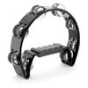 Tiger Half Moon Tambourine in Black - Plastic Cutaway Tambourine