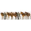 Preiser 16597 HO Scale Unpainted Figures -- Soldiers Draft Horses