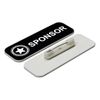Sponsor 1 x 3" Name Tag/Badge, Black, (3 Pack)