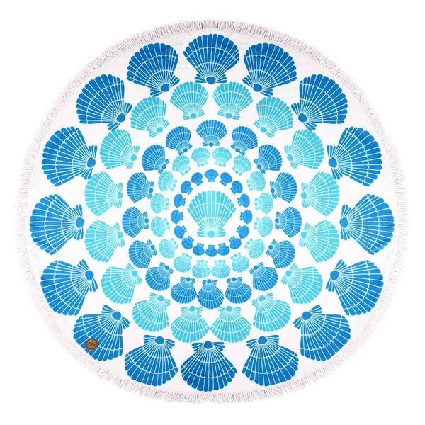 Helio Ferretti Round Exotic Towels Blue Fabric One Size