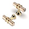 FURNIWARE Pack of 10 Cabinet Hardware Knobs, Drawer Knobs, Kitchen Door Knobs, Cabinet Hardware Knobs, Gold + Oxidised Gloss Gold