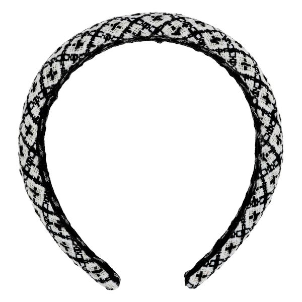 L. Erickson Claret Headband, Black | White