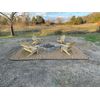 40 x 40 Inch Square Wheel Fire Pit Grate