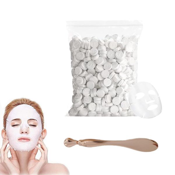 Maske Hautpflege Mask Compress Gesichtsmaske Selber Machen Face Mask DIY Sheet Mask Compressed Face 50 Stück Einweg Masken Beauty mit Augenmassage Zwei in einem Werkzeug