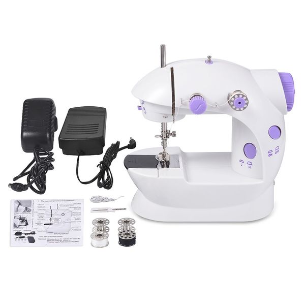 WENMILY Portable Sewing Machine, Mini Home Sewing Machine, 2 Thread 2 Speed, Compact Sewing Machine Beginners Electric Sewing Machine with Japanese Instruction Manual (English Language Not Guaranteed)