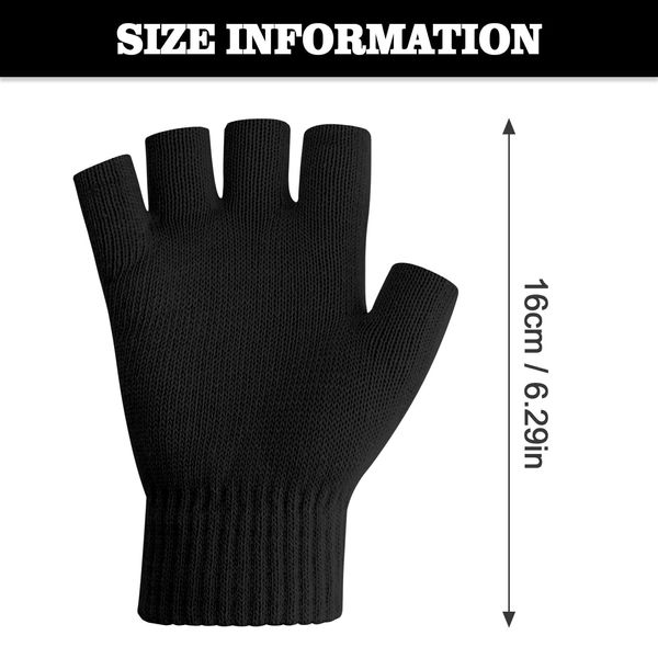 Fingerlose Handschuhe Damen,Handschuhe Fingerlos,Fingerlose Handschuhe Herren,Handschuhe Ohne Fingerkuppen,Fingerless Gloves,Handschuhe Winter Thermo Warme Strickhandschuhe,2pcs Schwarz Burgunderrot