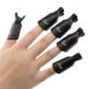 IME Nail Polish Remover Clips Set, Nails Art Gel Cap Soak Off Clip UV Manicure Acrylic Nails Wrap Tool Black Colour 10 pcs