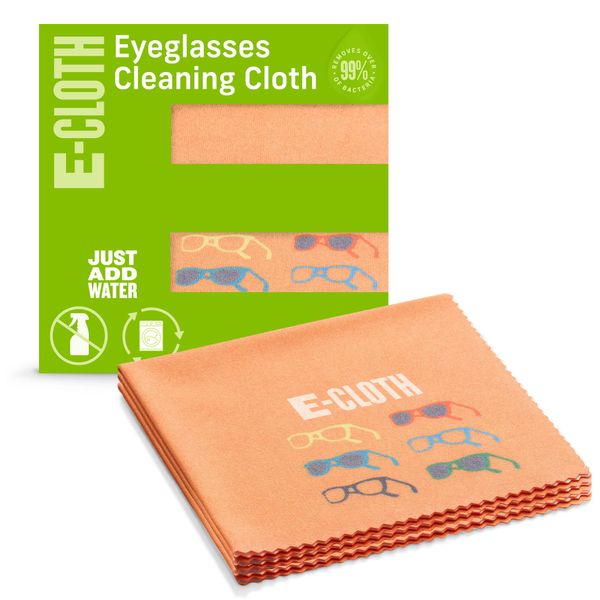 e-cloth Brillenputztuch, Mikrofaser, Orange, 3 Item Set