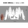 Dizzy Duck Christmas Window Decal | Trees & Stag Forest Scene | Reusable Cling