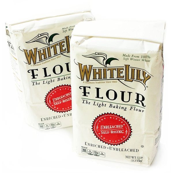 White Lily Unbleached Self-Rising Flour, 5-lb bags (2-Pack)