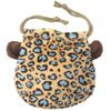 NICI 3090653 Figure Face Pouch, Blue Leopard Drawstring Leopard Animal Leopard Pattern