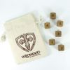 Paladin Roleplaying Wooden DnD Dice - 6 D6 Set (Cherry)