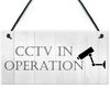 Red Ocean CCTV In Operation Home Plastic Hanging Surveillance Security Camera Wall Sign