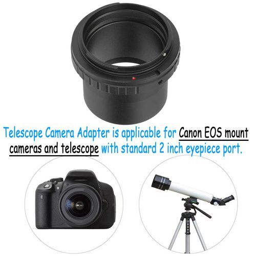 Yoidesu Telescope Camera Adapter for Telescope Adapter, 2 inch Camera Adapter M48 X 0.75mm T Ring Adapter Telescope Mount & Inner/Outer Ring Double Structure, for Mount Camera 2in Eyepiece