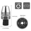 3/8in Drive Stud Extractor Tool, Steel Alloy Universal Broken Bolt Remover Stud Extractor for 1/4in-1/2in Rounded Studs