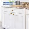 JOY DECOR 10 Pack Kitchen Cabinet Knobs Solid Drawer Knobs Dresser Knobs 1-1/4 Inch Drawer Pulls Brushed Brass Cabinet Hardware for Dresser Drawers