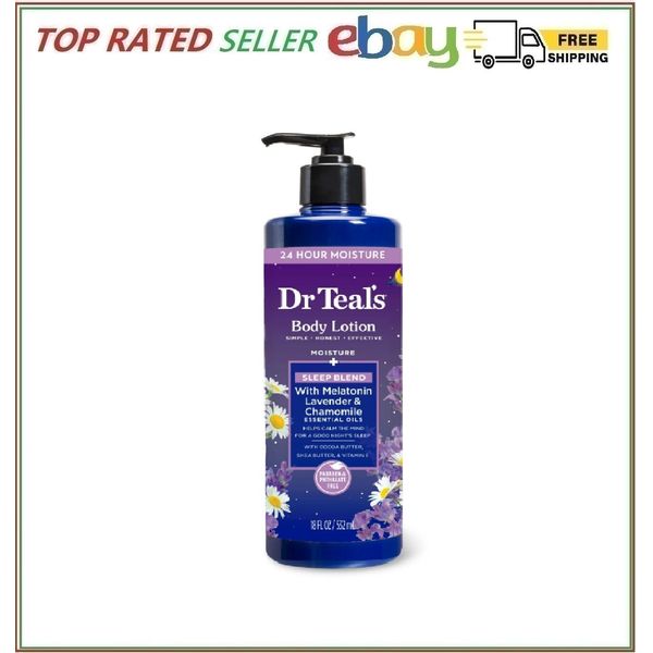 Dr Teal's Sleep Body Lotion with Melatonin, Lavender & Chamomile Essential Oils,
