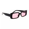 Jeepers Peepers Black Rectangle Sunglasses