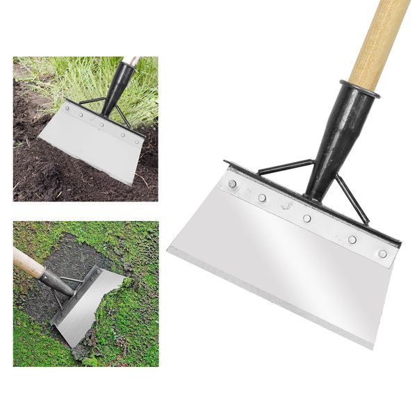 DKINY Multifunctional Cleaning Shovel Gardening Scraper 23CM Outdoor Garden Cleaning Shovel, Steel Flat Shovel Grass Removal, Cleaning Shovel Farm Weeding Tool, Excludes Handle