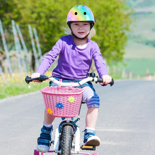 Toddler Helmet, Bienbee Kids Bike Helmet Skateboard Helmets for Bicycle Balance Bike Scooter for Girls Kids Age 3-5-8-14 Years, Rainbow S