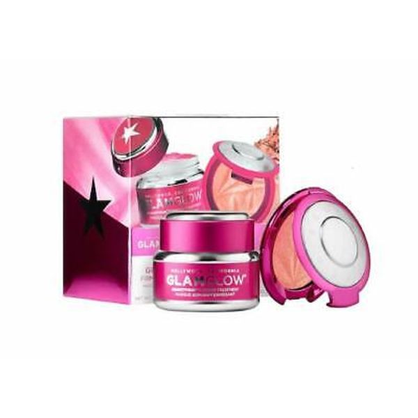 Becca GlamGlow We Know Glow Gift SET Gravitymud Rose Skin Perfector Pressed NEW