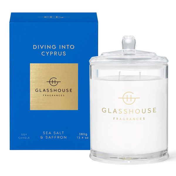 GLASSHOUSE Glass House Candle Cyprus Lavender Sea Salt Cedar Wood 380g