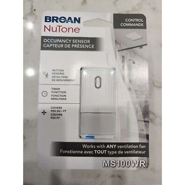 Broan NuTone MS100W Control Occupancy Sensory Motion Sensor light timer switch