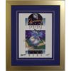 Sports Program and Magazine Frame Light Blue Matting Brushed Gold Frame