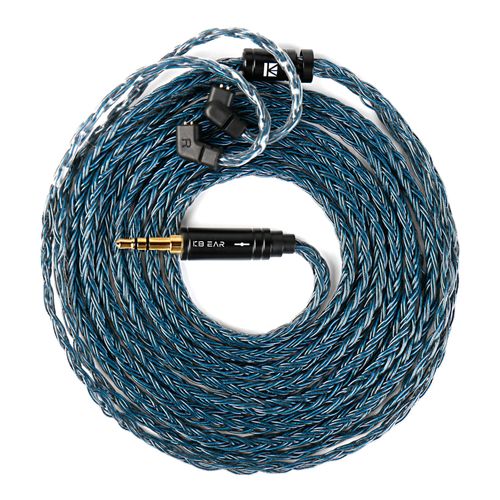 2m KZ ZS10 Pro IEM Earphones Cable, KBEAR JunTian in Ear Monitor Cable 16 Core 5N OCC Silver-Plated Headphone Extension Cords for Moondrop chu, CCA CRA C12, ZS12 PRO X, Castor (QDC-pins, 3.5mm Plug)