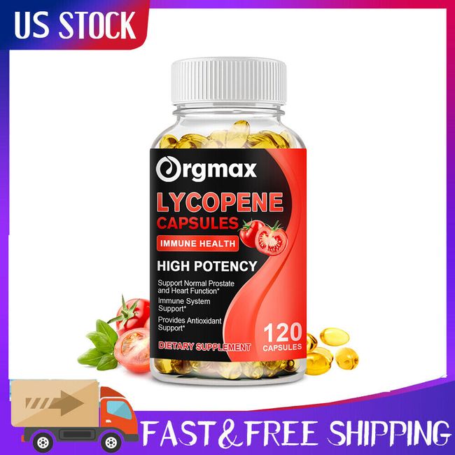 120Pcs Lycopene Capsules High Protency Antioxidant & Prostate Health Support