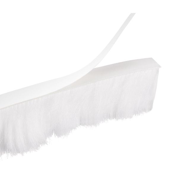 Weather Stripping Brush 10ft L x 0.35" W x 0.9" H Self-Adhesive Seal Brush White