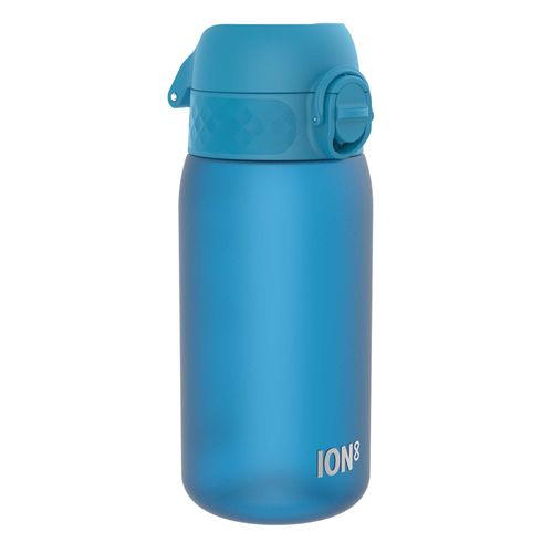 Ion8 Kids Water Bottle, 350 ml/12 oz, Leak Proof, Easy to Open, Secure Lock, Dishwasher Safe, BPA Free, Carry Handle, Hygienic Flip Cover, Easy Clean, Odour Free, Carbon Neutral, Blue