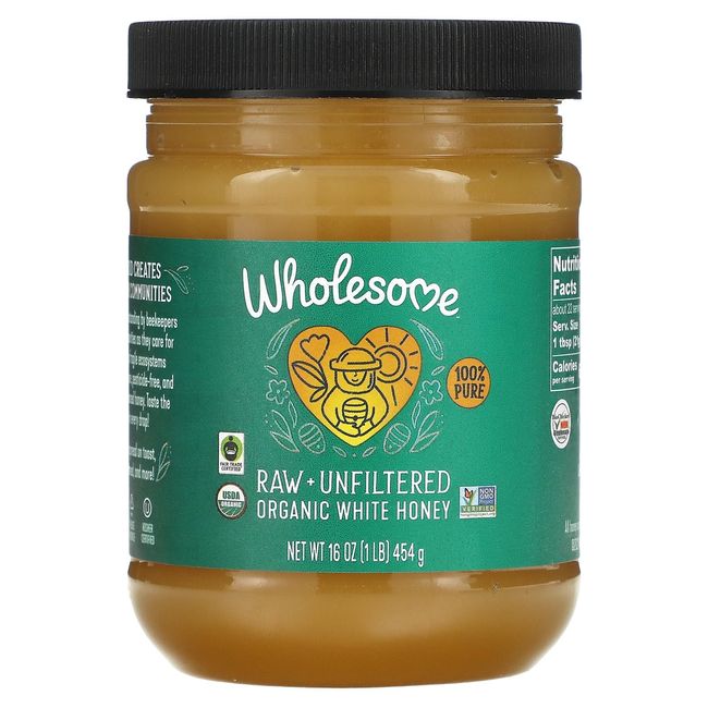 Wholesome White Honey Raw Unfiltered 454g Wholesome White Honey Raw Unfiltered, 1 Pack