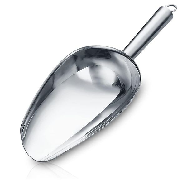 Stainless Steel Ice Scoop Metal Ice Scooper for Ice Maker Pet Dog Food Scoop