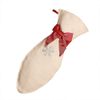 Natural Beige Pet Cat Fish Christmas Stocking with Ribbon